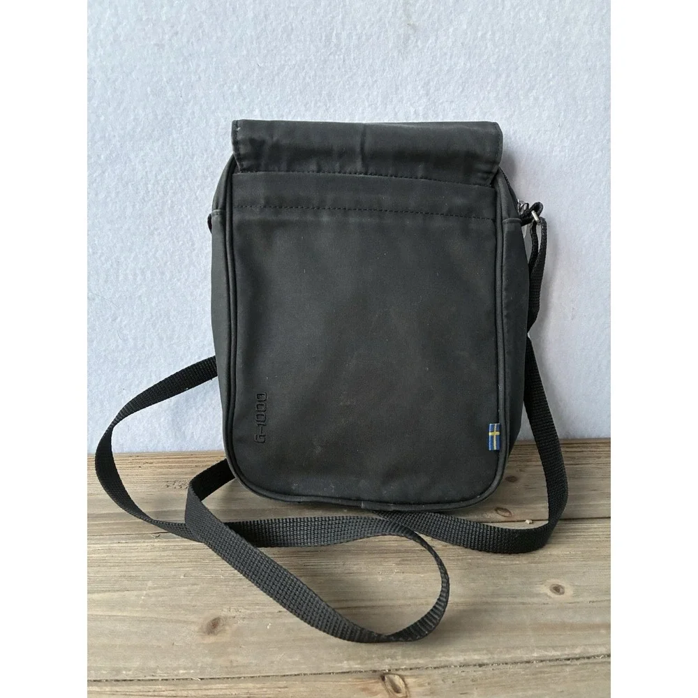 Fjallräven Greenland Pocket Bag Black Canvas Crossbody‎